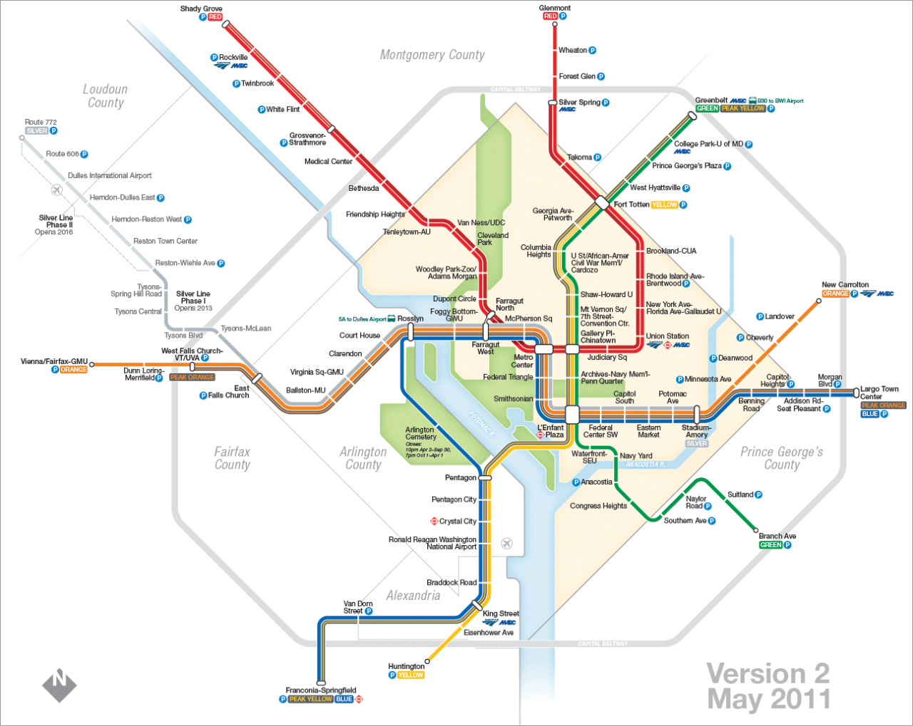 Dc Metro Map Silver Line