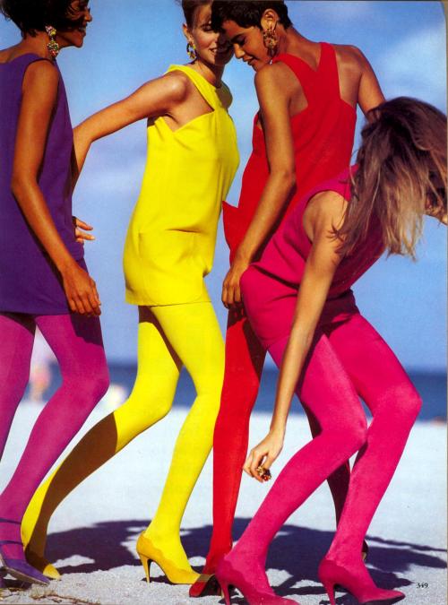 saloandseverine:US Vogue March 1991, The News Live and In...