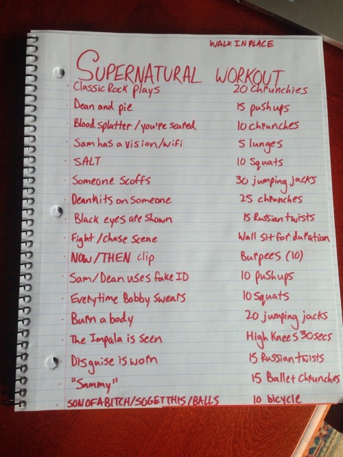 supernatural workout | Tumblr