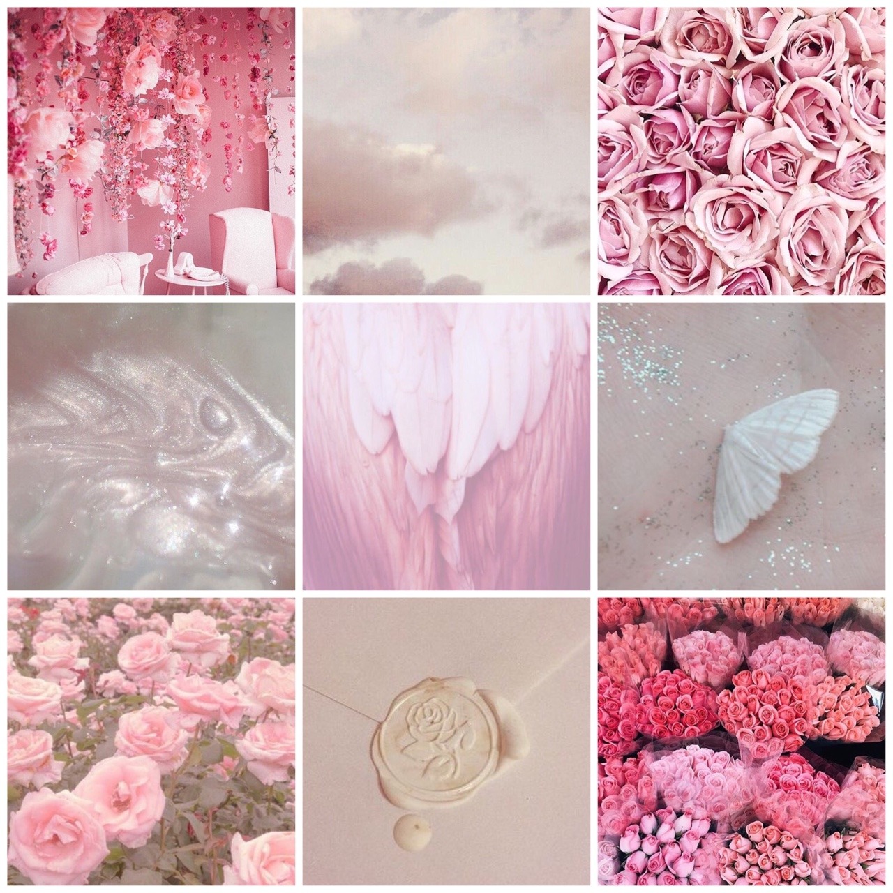 angelkin with a love of flowers and pastel pink ... - kin moodboard ...
