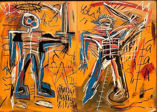 basquiat orange sports figure