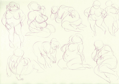 zu-art:Today I sketched a bunch of naked people.nice