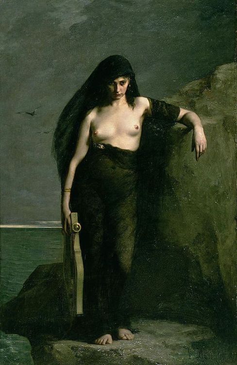 beyond-the-canvas:Charles-Auguste Mengin, Sappho, 1877.