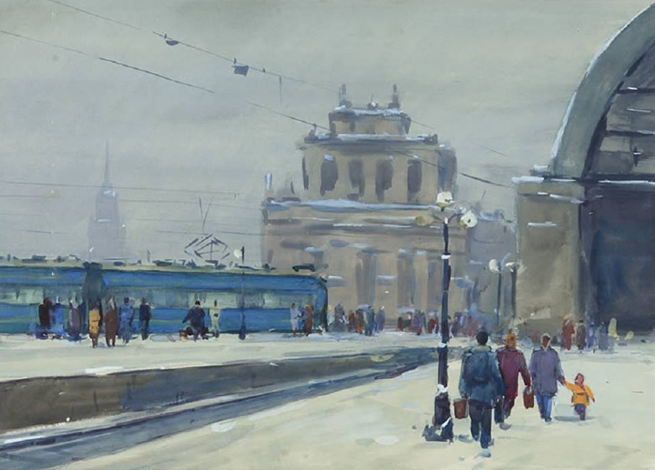 “Moscow. Kiev train station.” Artist Veniamin Dorodnitsyn.