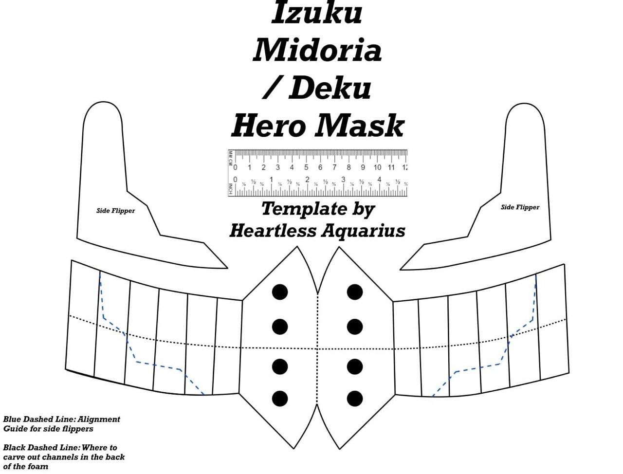 Here it is! The pattern of my Deku mask. Hope this...