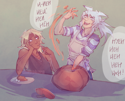 dmbakura:bakura decides he likes pumpkin carving very much and...