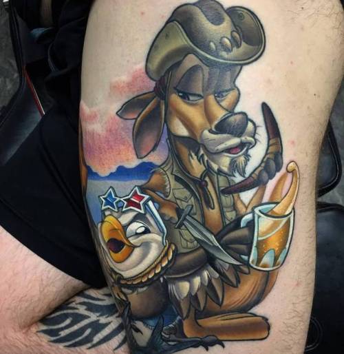 By Tim Stafford, done at Pigment Demographics and Fine Arts,... big;animal;timstafford;eagle;bird;thigh;facebook;twitter;kangaroo;new school
