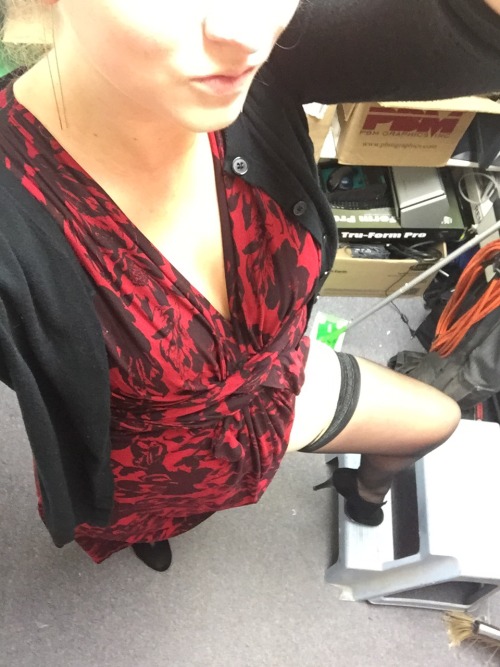 polydolly:Having a little fun in the supply closet before the...