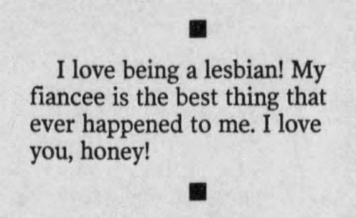 lesbianherstorian:from the “LET IT OUT” feature in the...