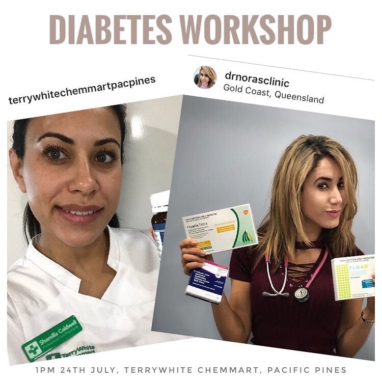 This Tuesday 24th July I’ll be joining the fantastic team @terrywhitechemmartpacpines for an interactive free diabetes workshop. You’ll have access to a pharmacist, dietician and myself to answer all your questions on diabetes, from managing it well,...