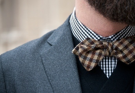 Bowtie looks awesome with Black Gingham Shirt. ... | Visual Inspiration