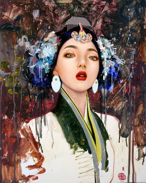 crystalline-aesthetics:Soey MilkNoname my heart. oil and...