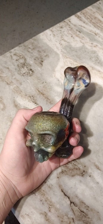 do-drugs-kids-trip-balls:Cool pipe my bro got on our trip to...