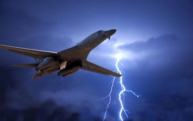 Full Afterburner — Great photo of a B-1, but the background has to be...