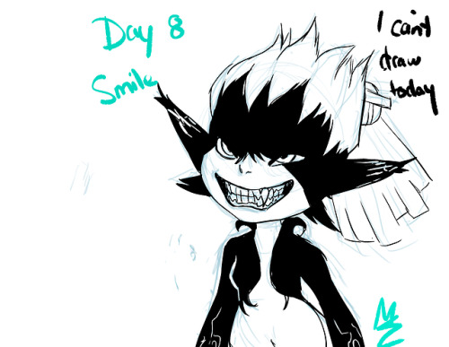 midnazorart:Creeptober Day 8: Smile (Midna). man i suck today