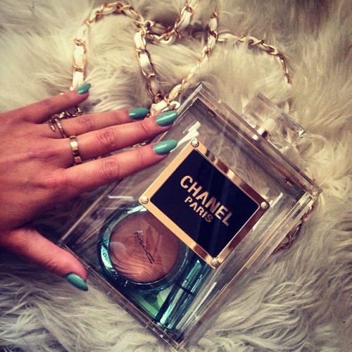 Mac mac cosmetics chanel bottle bag chanel bag fashion style cute love girly pretty aqua alluring aquatic collection make up luxury luxe glamorous beautiful beaut