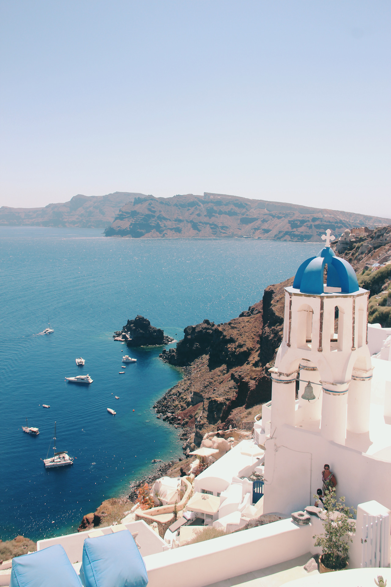 Through Baby Z's Lens — Oia, Santorini. Famous Blue Domes.