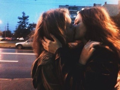 Lesbians LGBT love kiss kissing romance romantic relationships goals couple girls who like girls