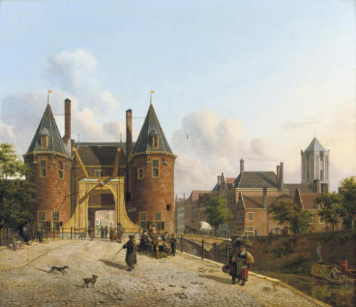 laclefdescoeurs:View of the Weerdpoort in Utrecht with the St....