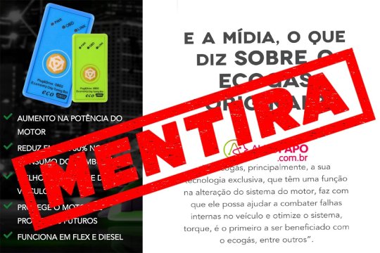 Ecogás, economizador de conbustível, faz propaganda enganosa usando o nome do AutoPapo