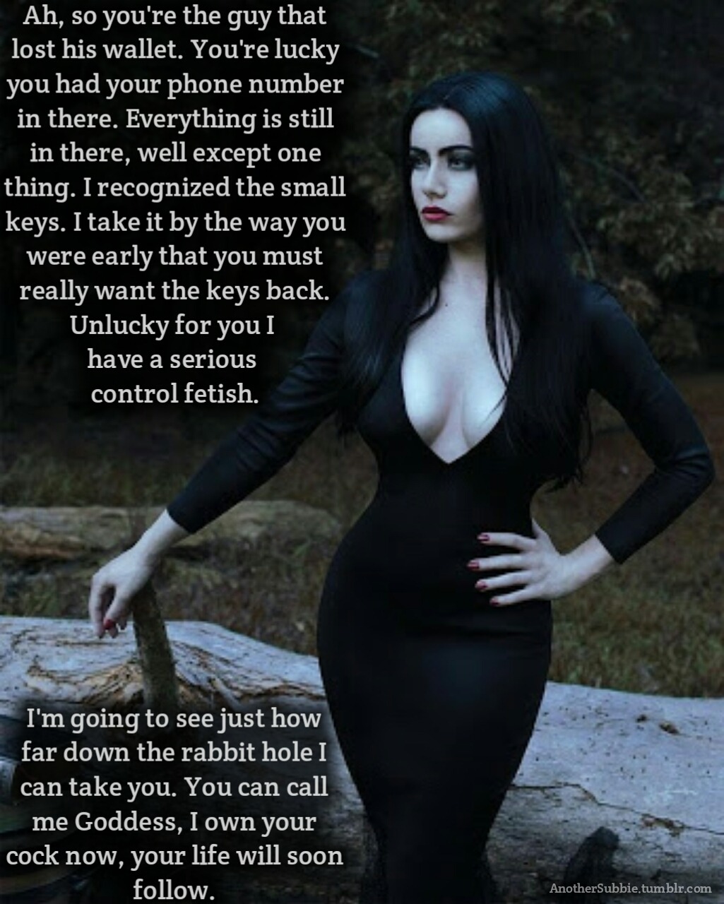 Goth femdom captions