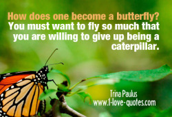 How does one become a butterfly?” she asked... | 1-Love-Quotes.com