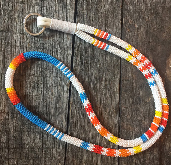 lanyard, Sweetgrass Crafts (Plains Cree) - eff yeah indigenous fashion!