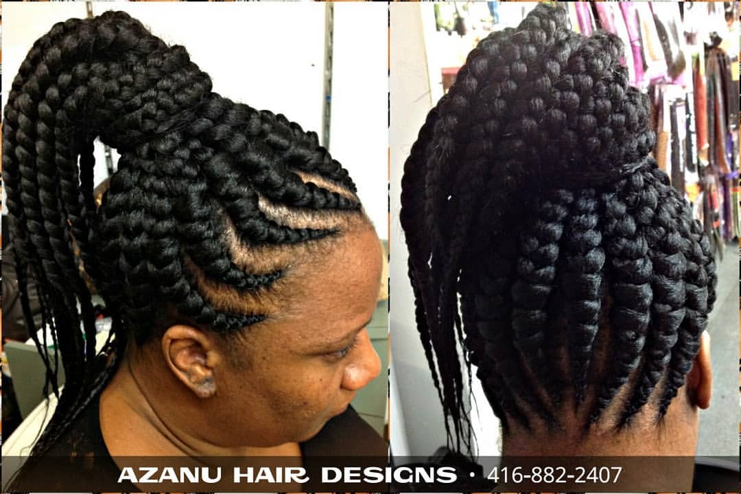 Azanu Hair Designs 416 882 2407 Ghana Cornrows