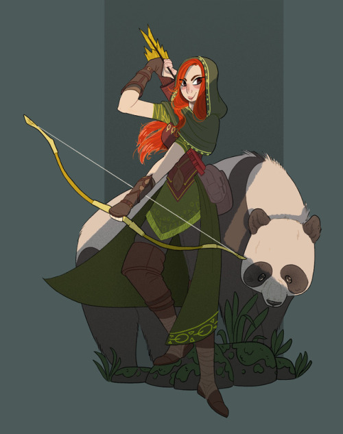 commission d&d commissions Dungeons and Dragons dungeons and dragons character ranger human ranger panda ranger character design d&d character design fantasy fantasy character design fantasy character ranger design character design character commission