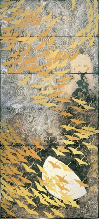 taishou-kun:Kayama Matazo 加山 又造 (1927-2004)A thousand cranes...