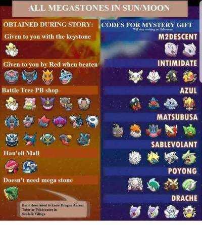 pokemon sun moon mystery gift codes