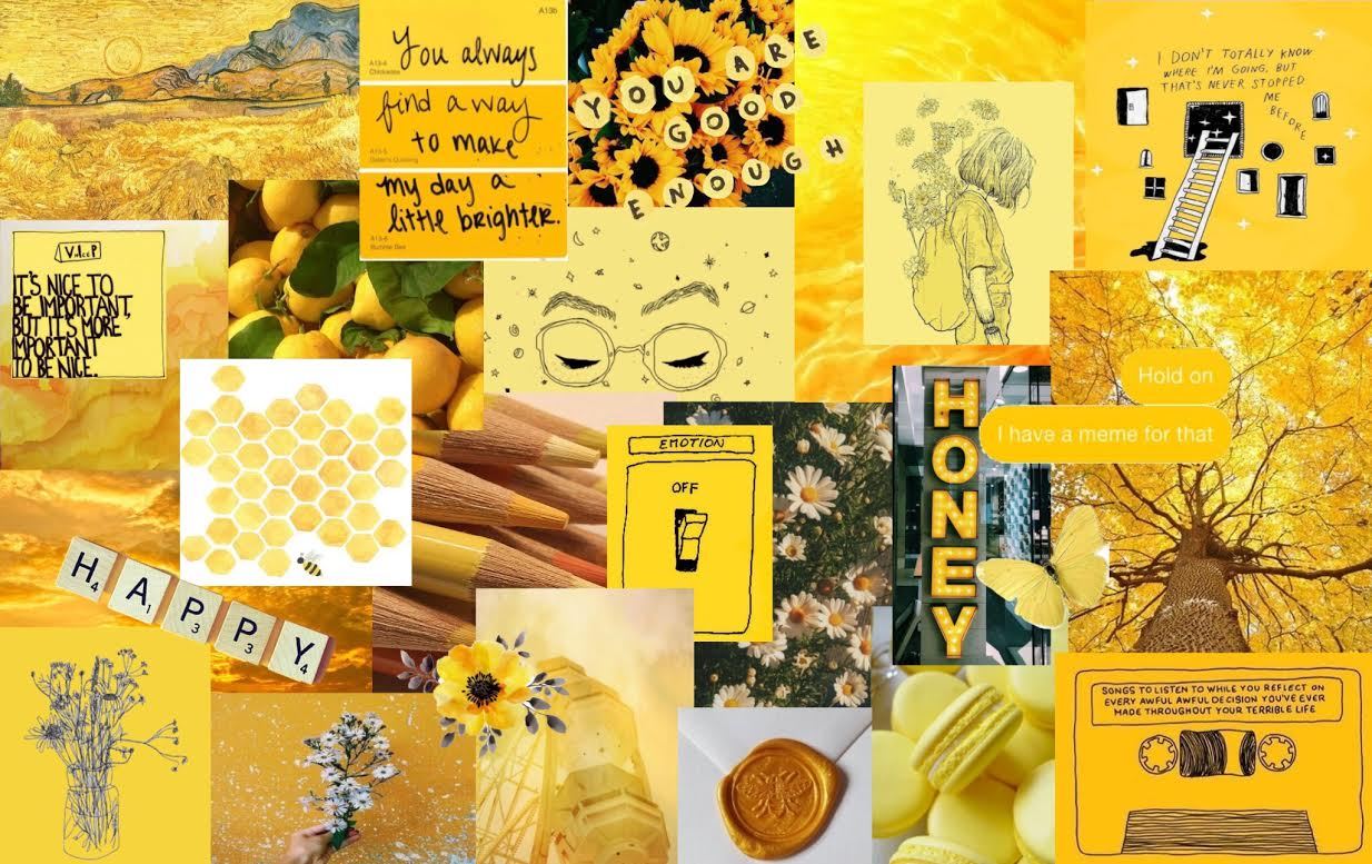 Laptop Pastel Yellow Aesthetic Desktop Wallpaper Izulkafli Iskl