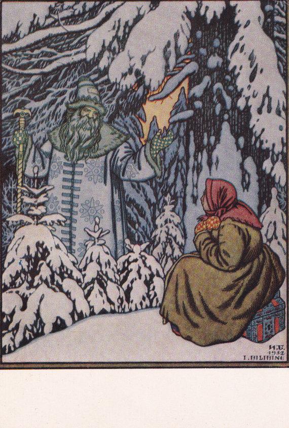 Vintage postcard - illustration for “Morozko” (Russian folk tale) by Ivan Bilibin (1956)
Buy: http://ift.tt/2iAj3lf