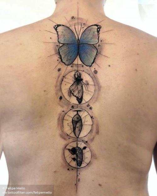 By Felipe Mello, done in São Paulo. http://ttoo.co/p/34442 animal;big;butterfly;facebook;felipemello;insect;sketch work;spine;twitter