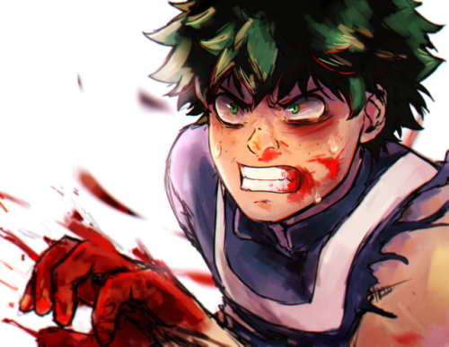 looking at deku's intense faces during that fight in the manga gave me
