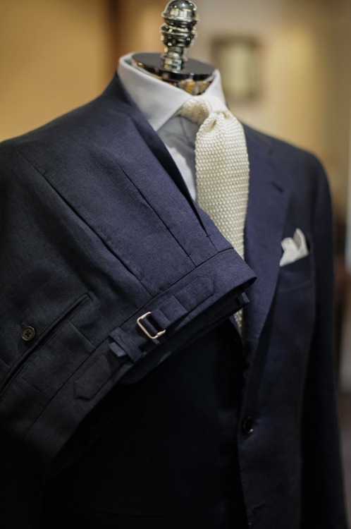 B&TAILOR — subskin: Linen Suit, Soft Shoulder, Pleats by...