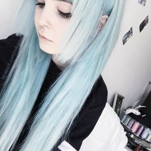 baby blue hair on Tumblr