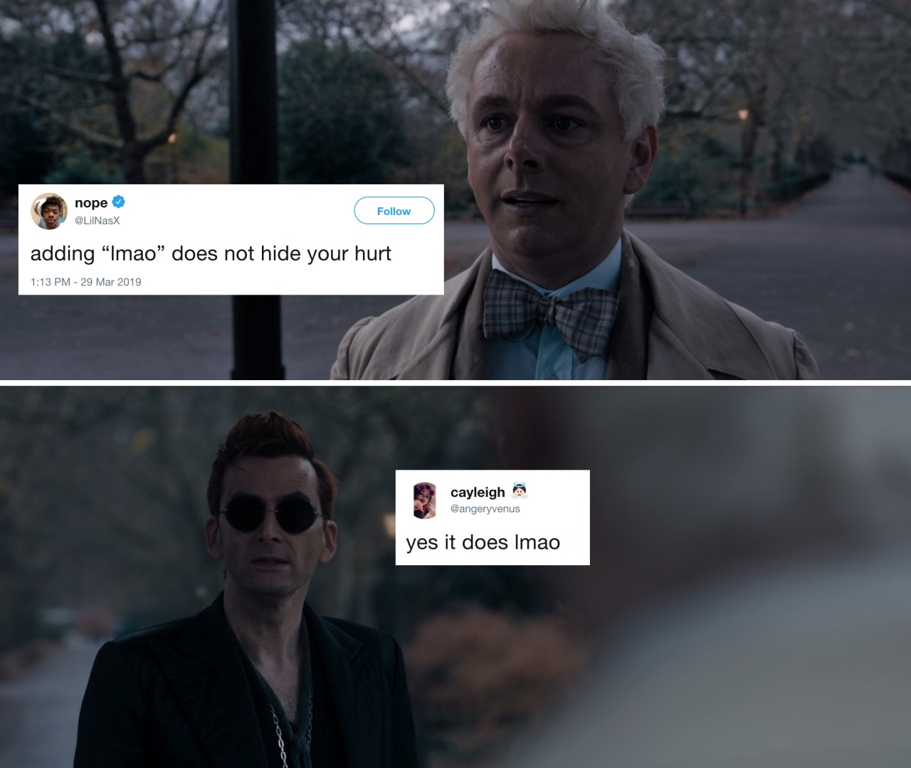 ...are you going to say ineffable — Aziraphale & Crowley + tweets Part ...