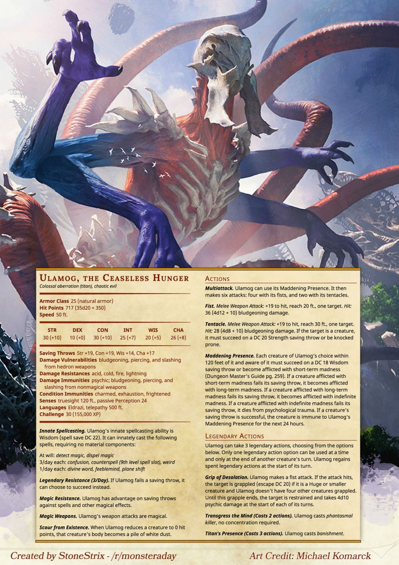 DnD 5e Homebrew Eldrazi Monsters By Stonestrix