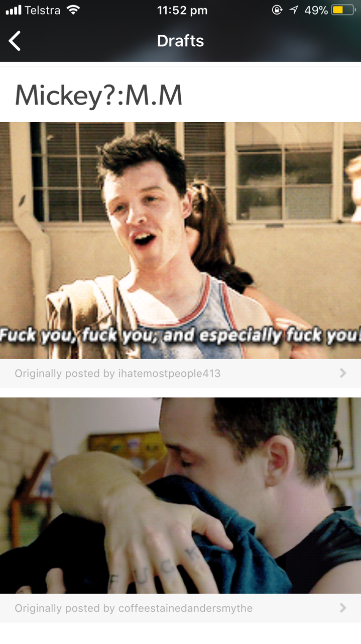 lip Gallagher preference | Tumblr