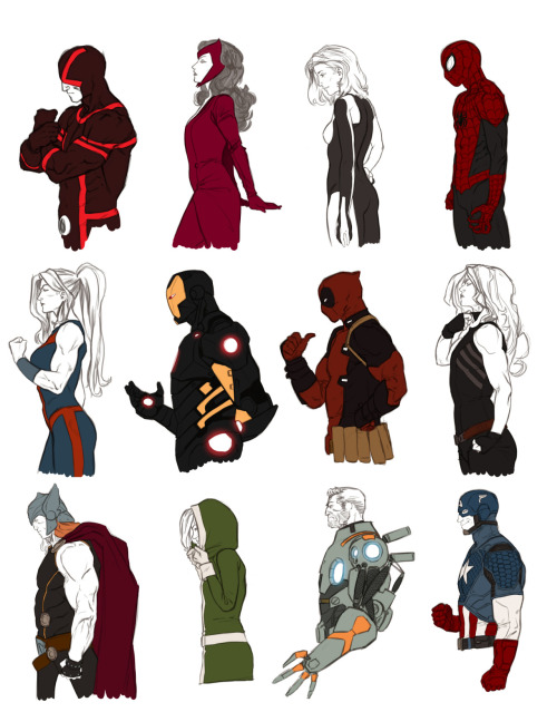 extraordinarycomics:The Marvel Universe Created by Kris Anka.