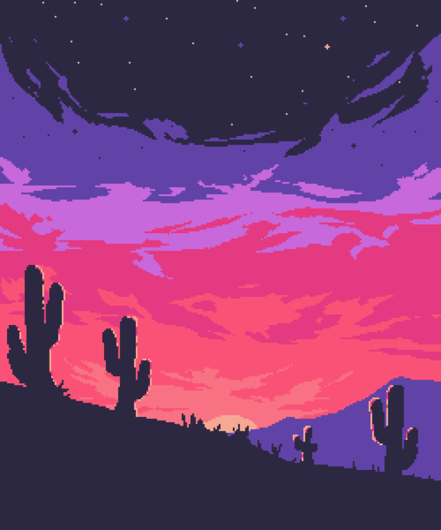Pixels by Julian - Octobit: Environments 7. Desert, 8 Colors...