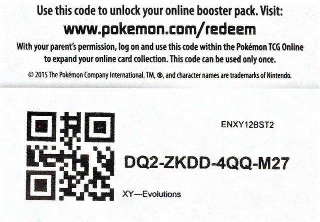qr codes pokemon tcg online