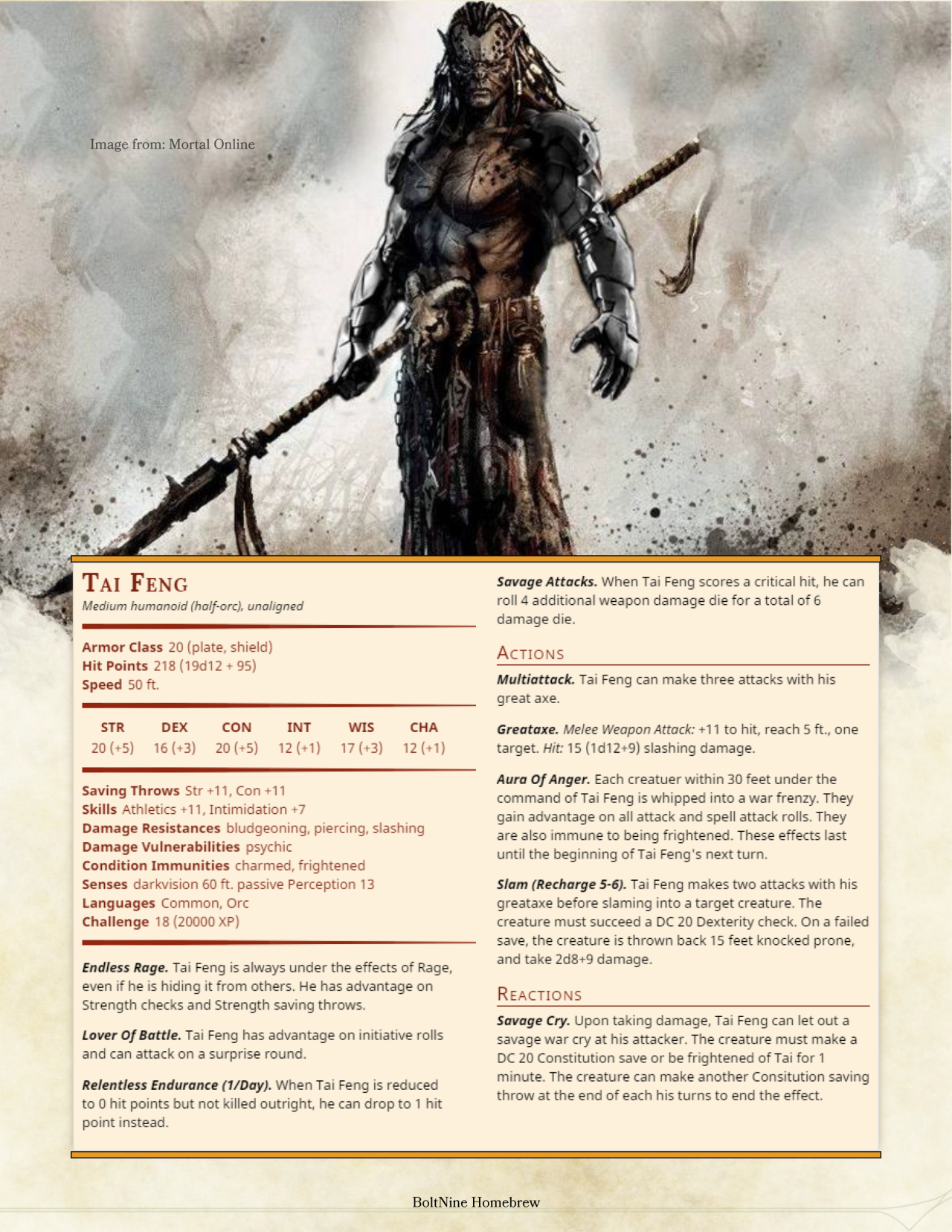 DnD 5e Homebrew — The King’s Army Enemies and Setting