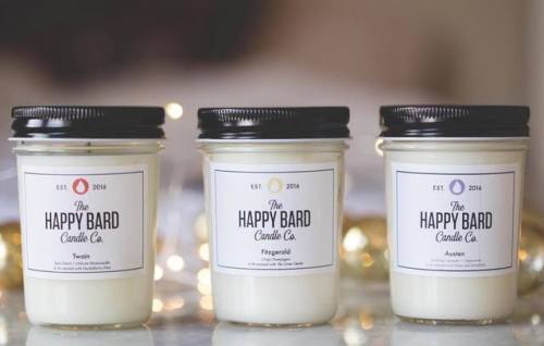 Jane Austen Mark Twain F Scott Fitzgerald must have literary candles candles The Happy Bard Candle Co. books