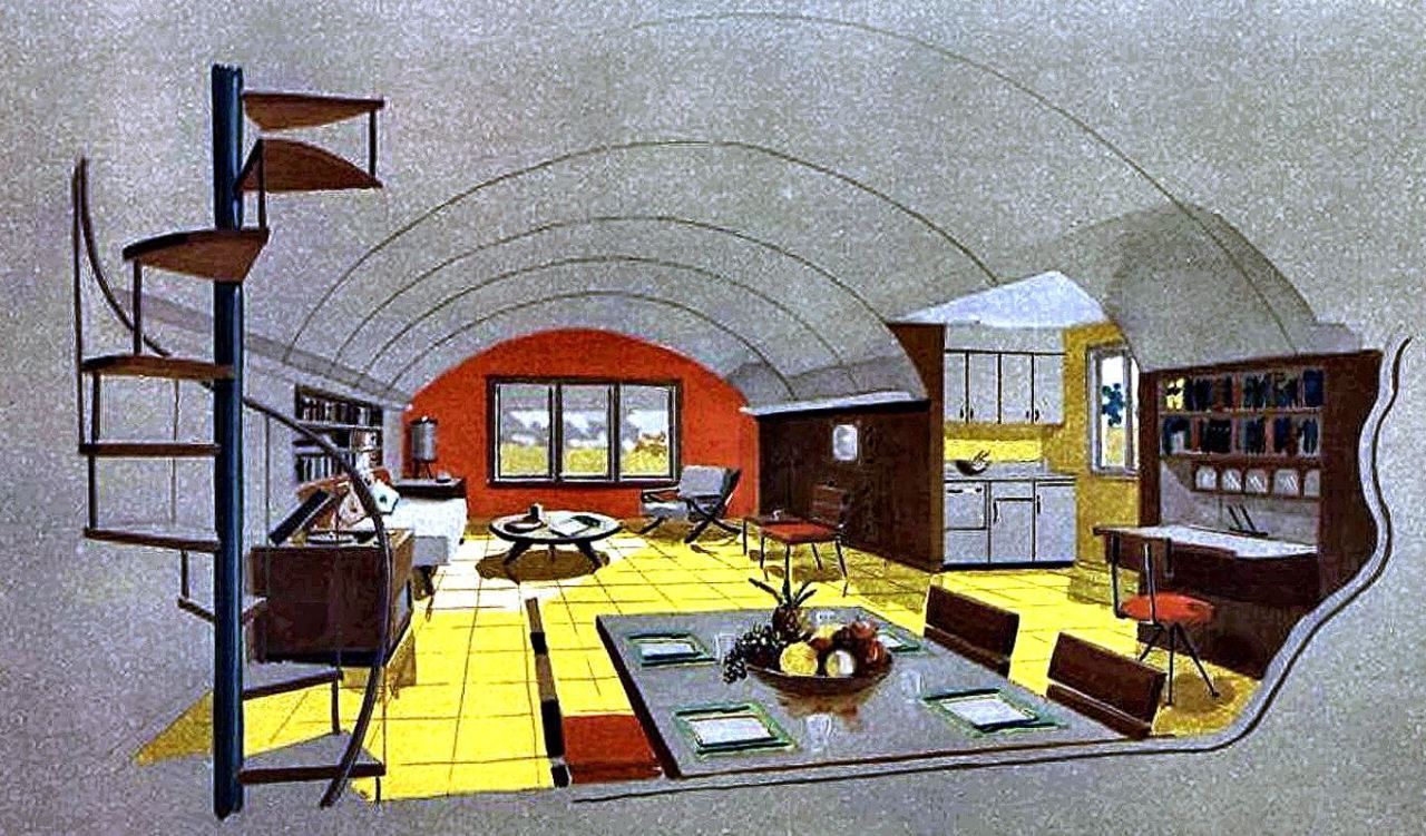 The Vault Of The Atomic Space Age — “Penthouse Club”. Living room in ...