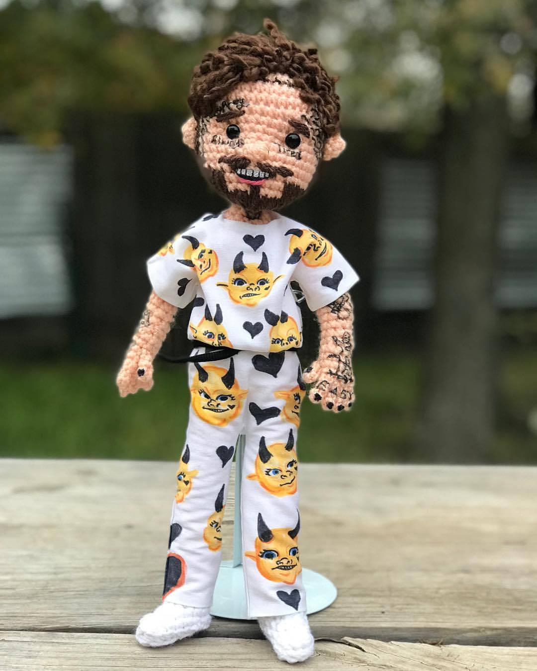 post malone crochet doll