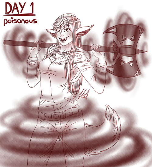 Inktober Day 1: Poisonous - JariahI’m a day behind due to...