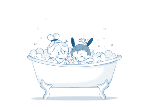 tchaalla:Pochatober day 8:Bath time  bubbles!