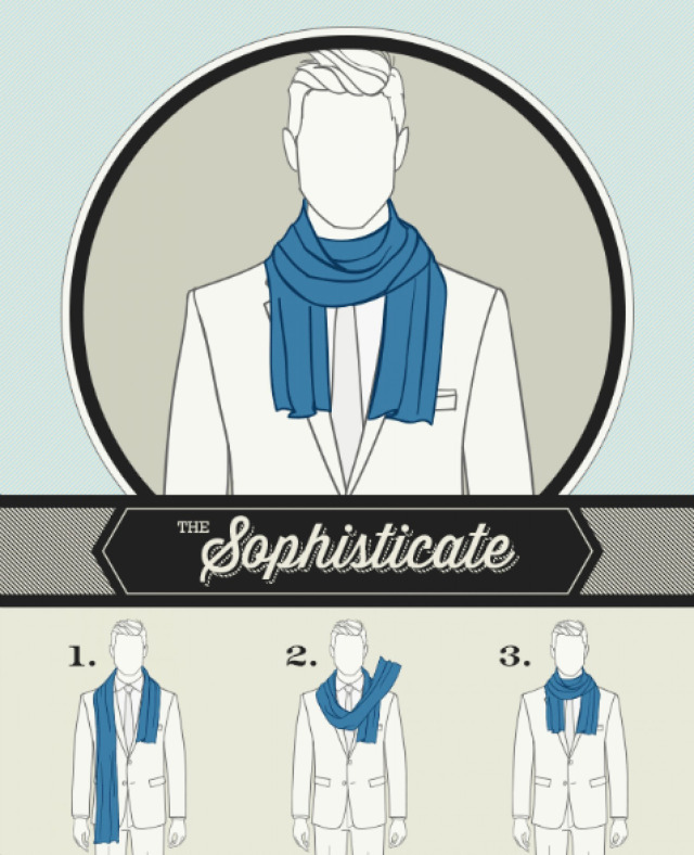 A scarf knot for The Sophisticate See also: Scarf...